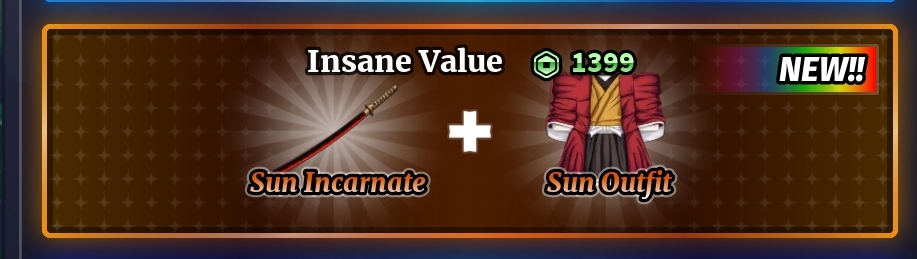 Sun Incarnate+ Sun Outfit